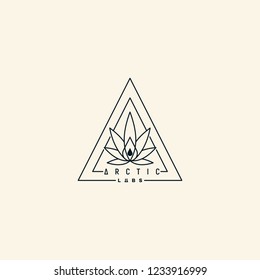 Cannabis lab CBD hemp cannabidiol logo design vector custom logo design