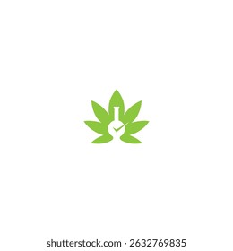 Cannabis lab ícone de logotipo ícone de vetor plano design