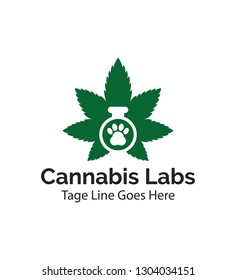 Cannabis Labs Vector logo design template