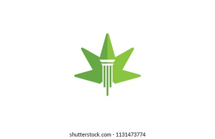 cannabis law icon logo vector
