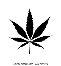 Silver Cannabis Leaf Vector Stock Vector (Royalty Free) 1296410272