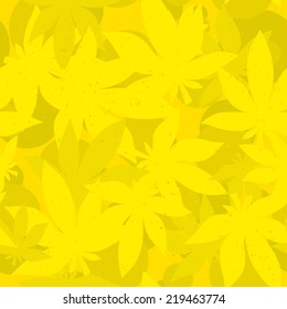 Cannabis leaf autumn seamless vector pattern
