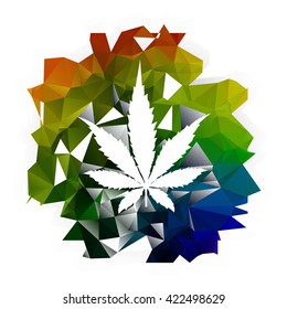 Cannabis leaf background