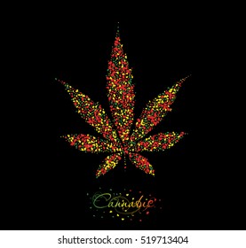 Cannabis leaf background