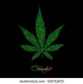 Cannabis leaf background
