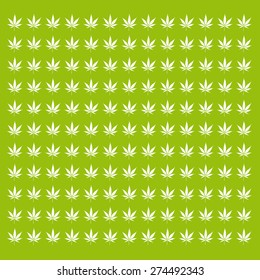 Cannabis leaf background green