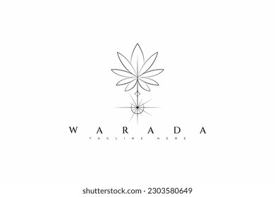 Goma Geométrico Sagrado Del Estilo De La Hoja De Cannabis. Salud, Medicina, Orgánica, Naturaleza, Belleza, Branding Feminine Business.