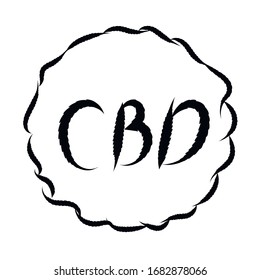 Cannabis leaf cbd. Concept of medicinal marijuana. Vector illustration cbd symbol.