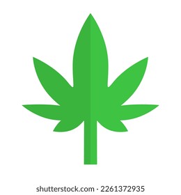 Cannabis leaf. Drug leaf. Vector.