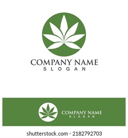 Cannabis leaf elements logo vector