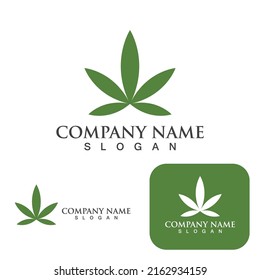 Cannabis leaf elements nature logo