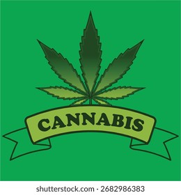 Hoja de cannabis en la Plantilla de diseño de logotipo de estilo degradado. Adecuado para medicina, granja de cannabis, aceite de CBD, hierba, marihuana, cáñamo, hachís, ganja, agricultura, bebida energética, negocios, marca
