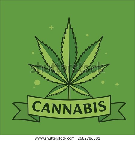 Cannabis leaf in Gradient Style Logo Design Template. Suitable for Medical, Cannabis Farm, CBD Oil, Weed, Marijuana, Hemp, Hashish, Ganja, Agriculture, Energy Drink, Business, Brand