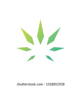 cannabis leaf hemp logo vector icon illustration