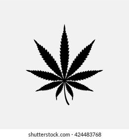 Cannabis leaf icon.
