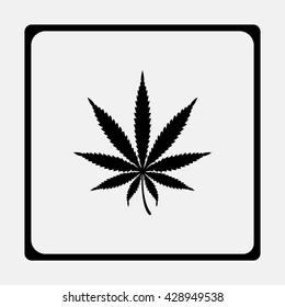 Cannabis leaf icon.