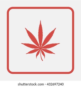 Cannabis leaf icon.