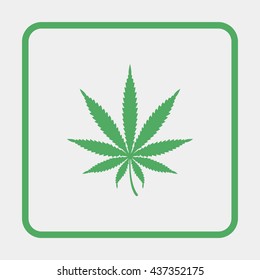 Cannabis leaf icon.