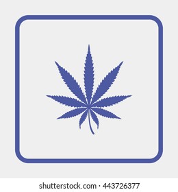 Cannabis leaf icon.
