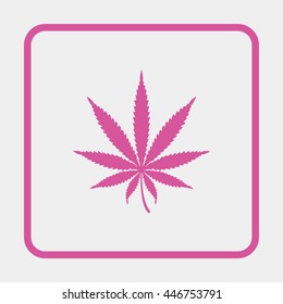 Cannabis leaf icon.