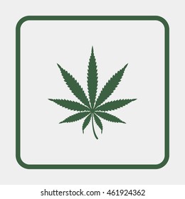 Cannabis leaf icon.