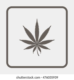 Cannabis leaf icon.