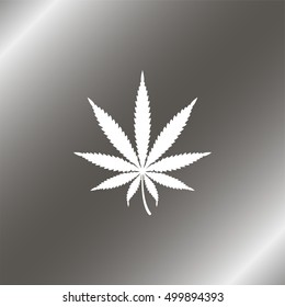Cannabis leaf icon.