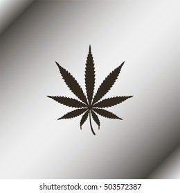 Cannabis leaf icon.
