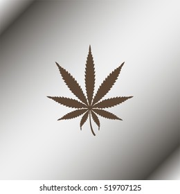 Cannabis leaf icon.