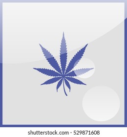 Cannabis leaf icon.
