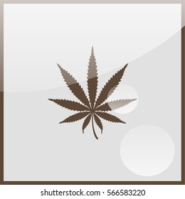 Cannabis leaf icon.