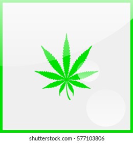 Cannabis leaf icon.