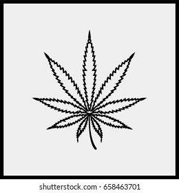 Cannabis leaf icon.