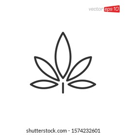 Cannabis Leaf Icon Design Vector