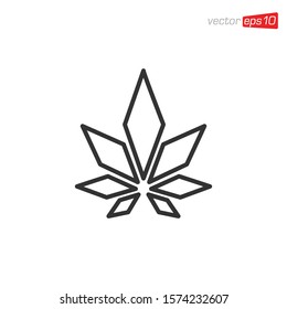 Cannabis Leaf Icon Design Vector