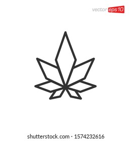 Cannabis Leaf Icon Design Vector
