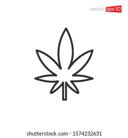 Cannabis Leaf Icon Design Vector