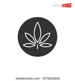 Cannabis Leaf Icon Design Vector