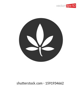 Cannabis Leaf Icon Design Vector