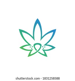 cannabis leaf icon, dog nose vector