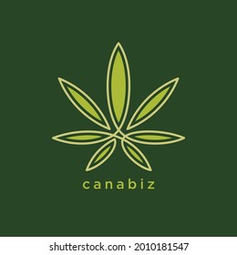 Cannabis leaf icon. Hemp and Weed Logo design. Vector Illustration.