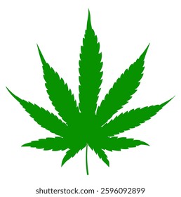 Cannabis leaf icon isolated, Marijuana symbol black clipart design, Marijuana leaf Vector illustration. Weed smoking concept, 