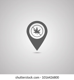 Cannabis leaf icon isolated on white background - Vector