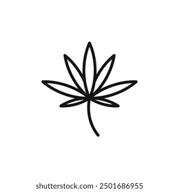 cannabis leaf icon isolated on white background