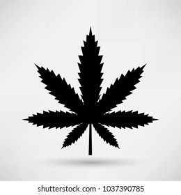 Cannabis leaf icon isolated vector illustration