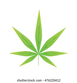 Cannabis leaf icon isolated vector illustration