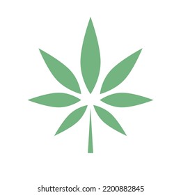 Icono de hoja de cannabis. Marihuana. Vector.