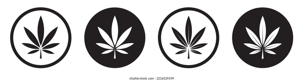 Cannabis-Blattsymbol. Marijuana-Blattsymbol, Vektorgrafik