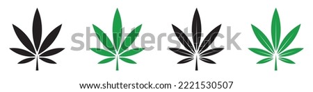 Cannabis leaf icon. Marijuana leaf icon, vector illustration