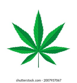 Cannabis Leaf Icon Png Vector Isolated On White Background